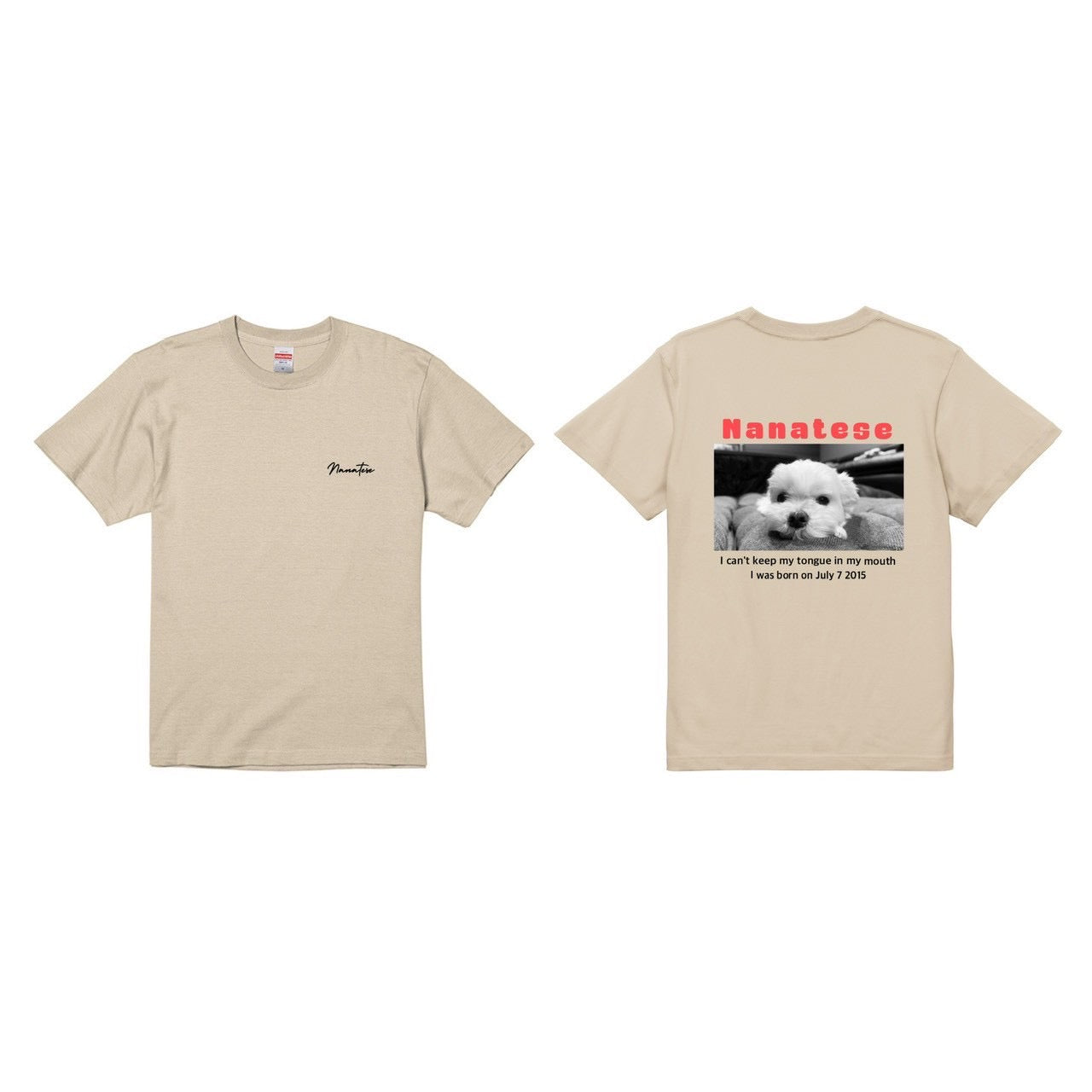 Nanatese TシャツA(モノクロ)