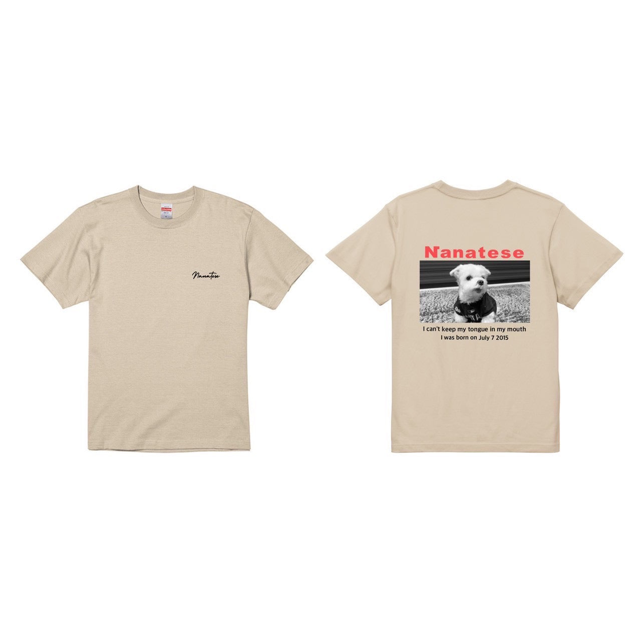 Nanatese TシャツB(モノクロ)