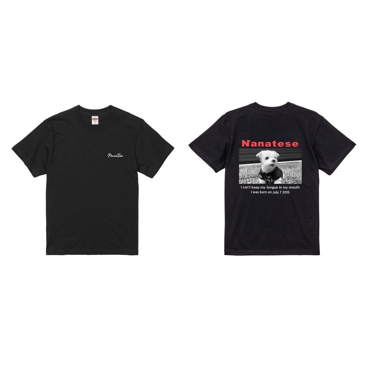 Nanatese TシャツB(モノクロ)