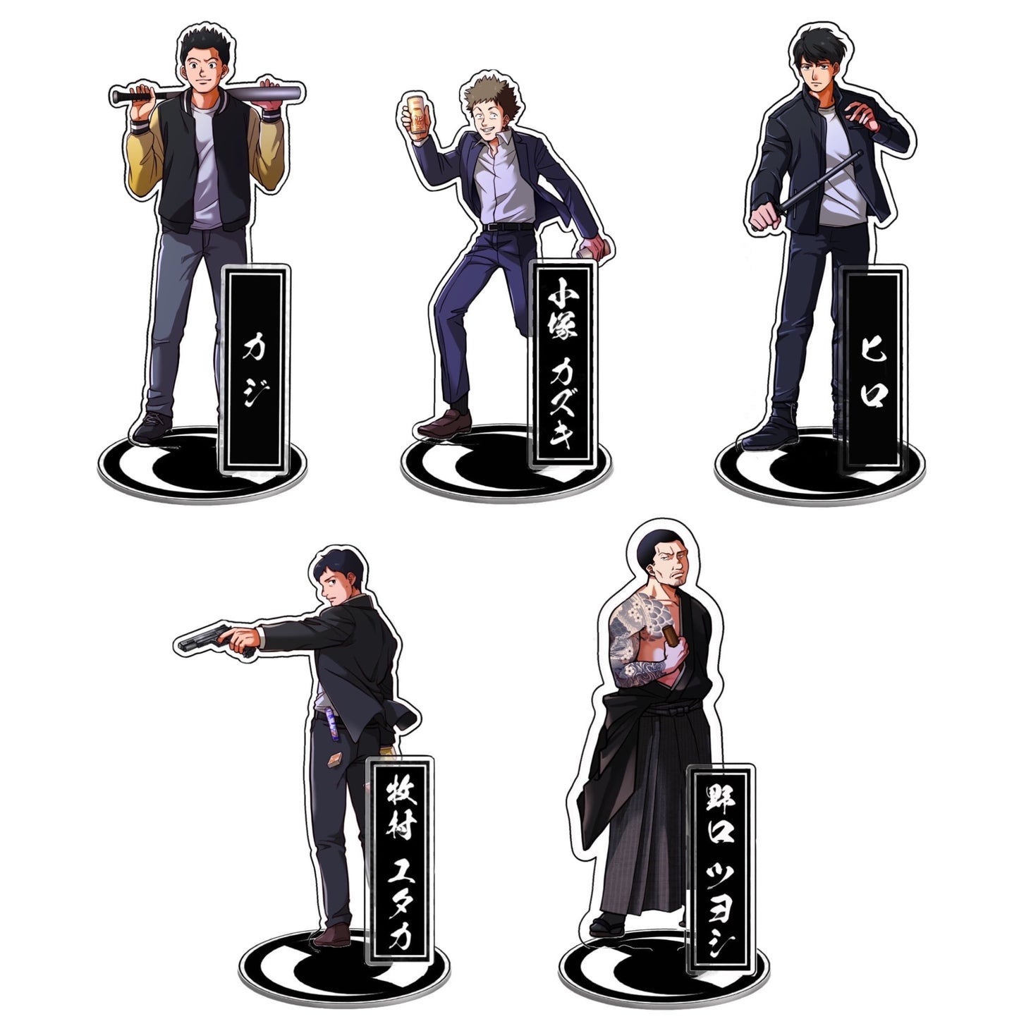 アクスタ5種 牧村/野口/小塚/ヒロ/カジ