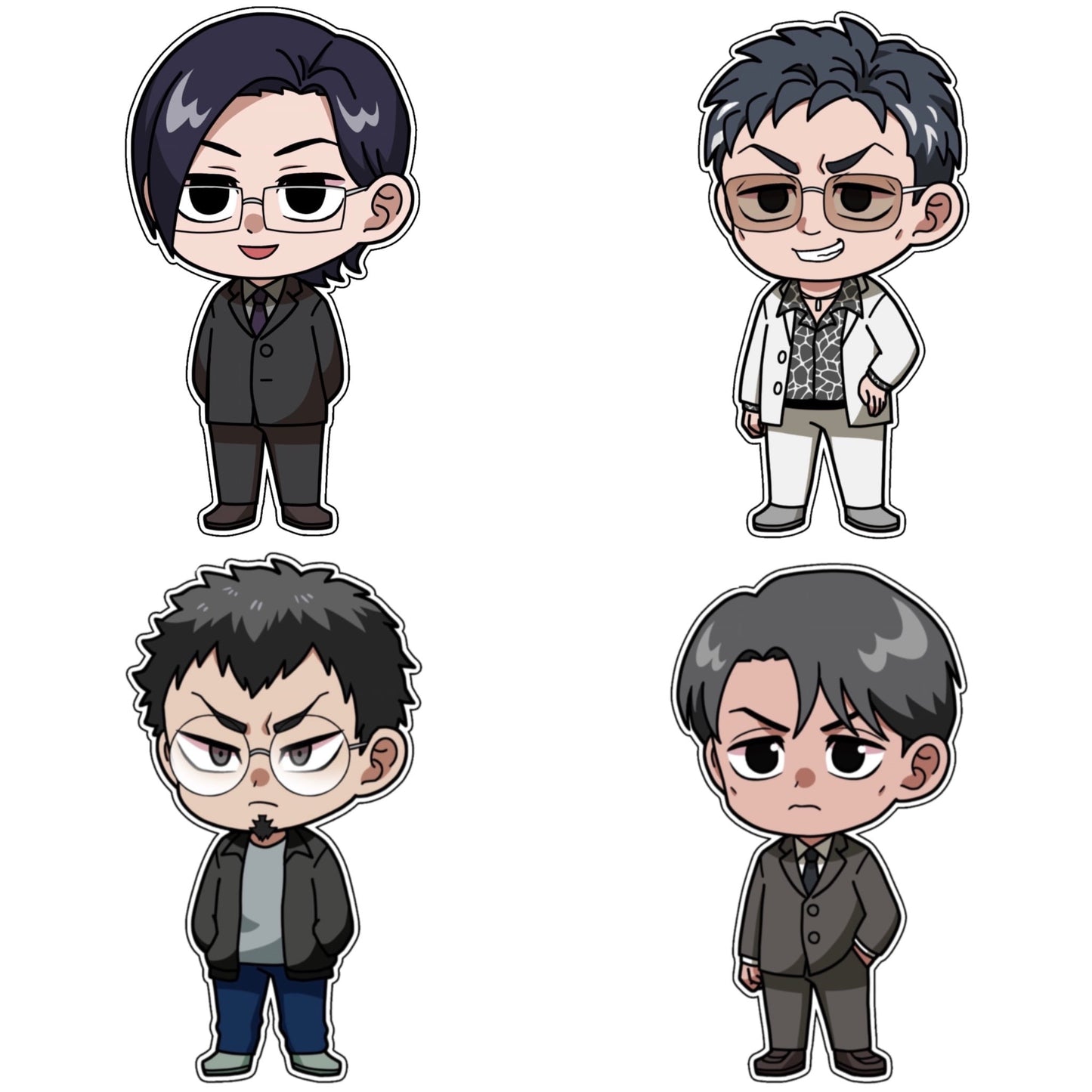 キャラステッカー4種 鷲尾/槙野/新界/黒瀬