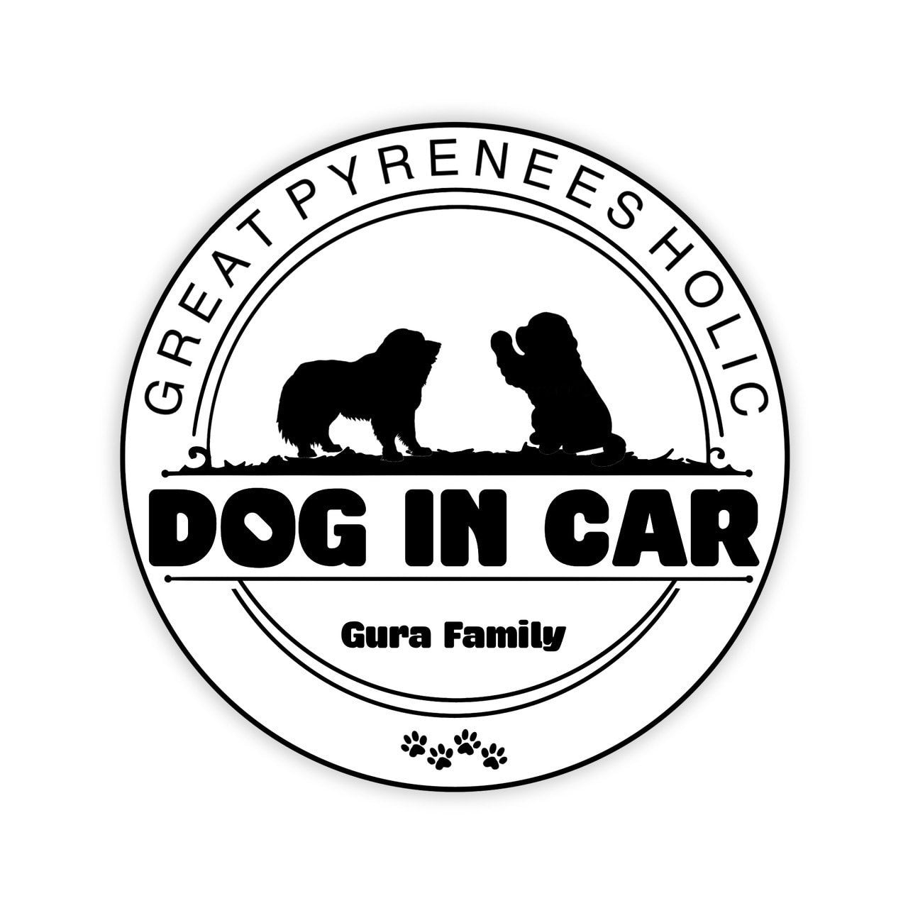 DOG IN CAR ステッカーB