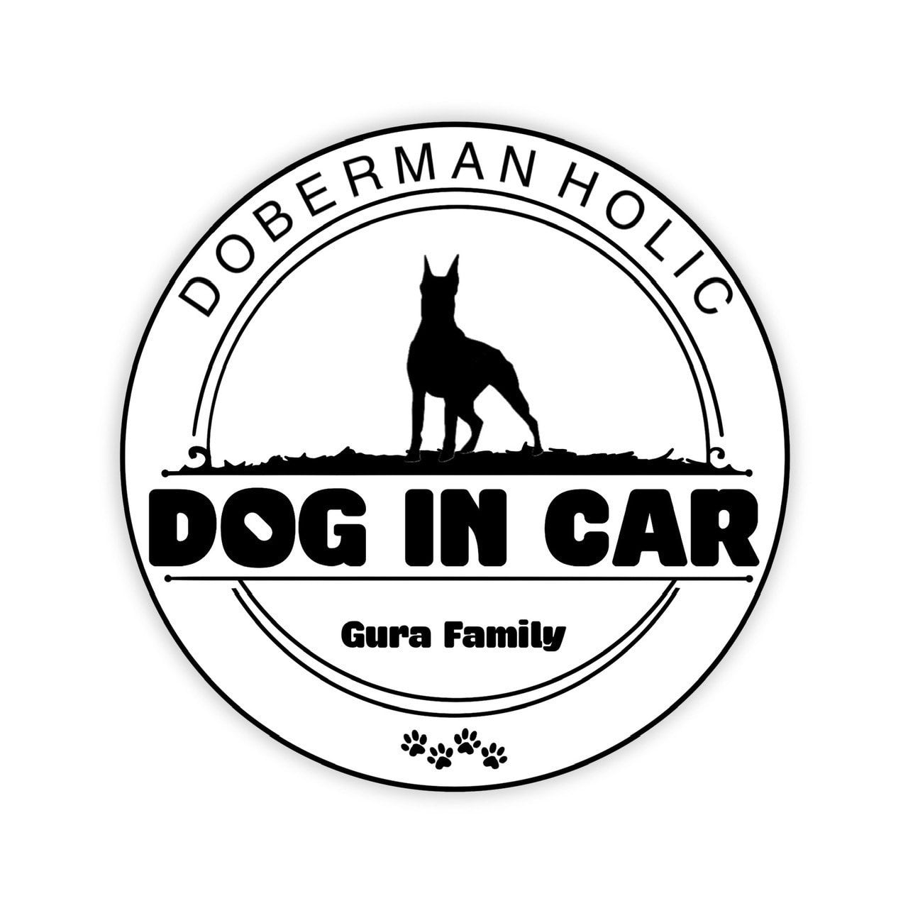 DOG IN CAR ステッカーC