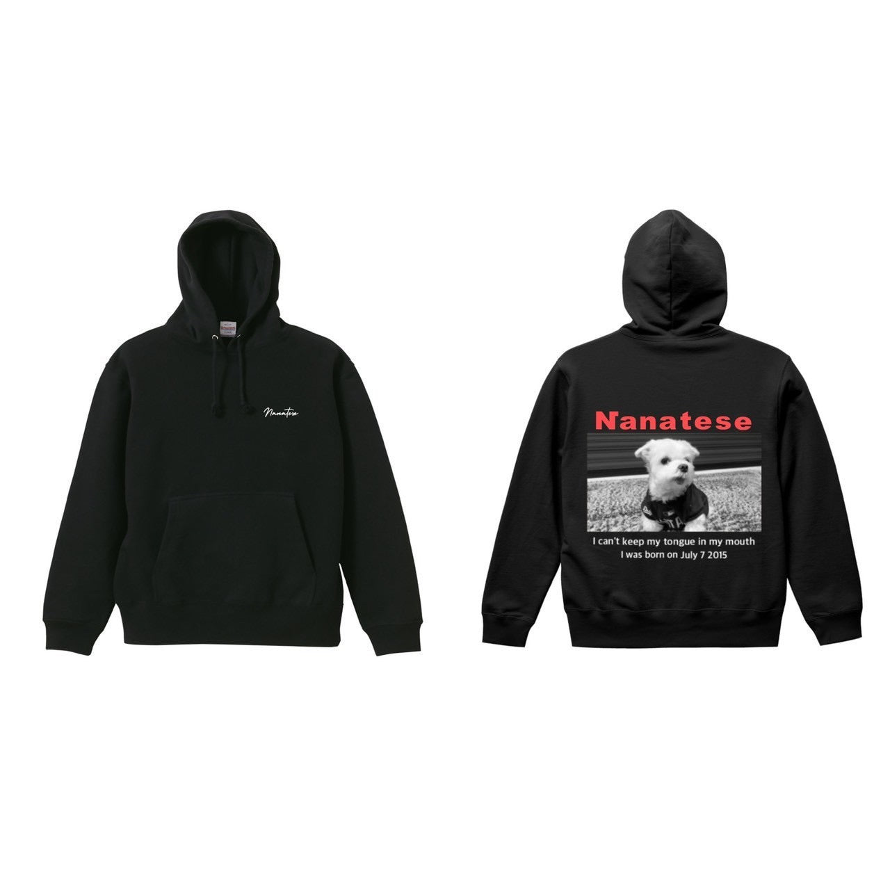 Nanatese パーカーB(モノクロ)