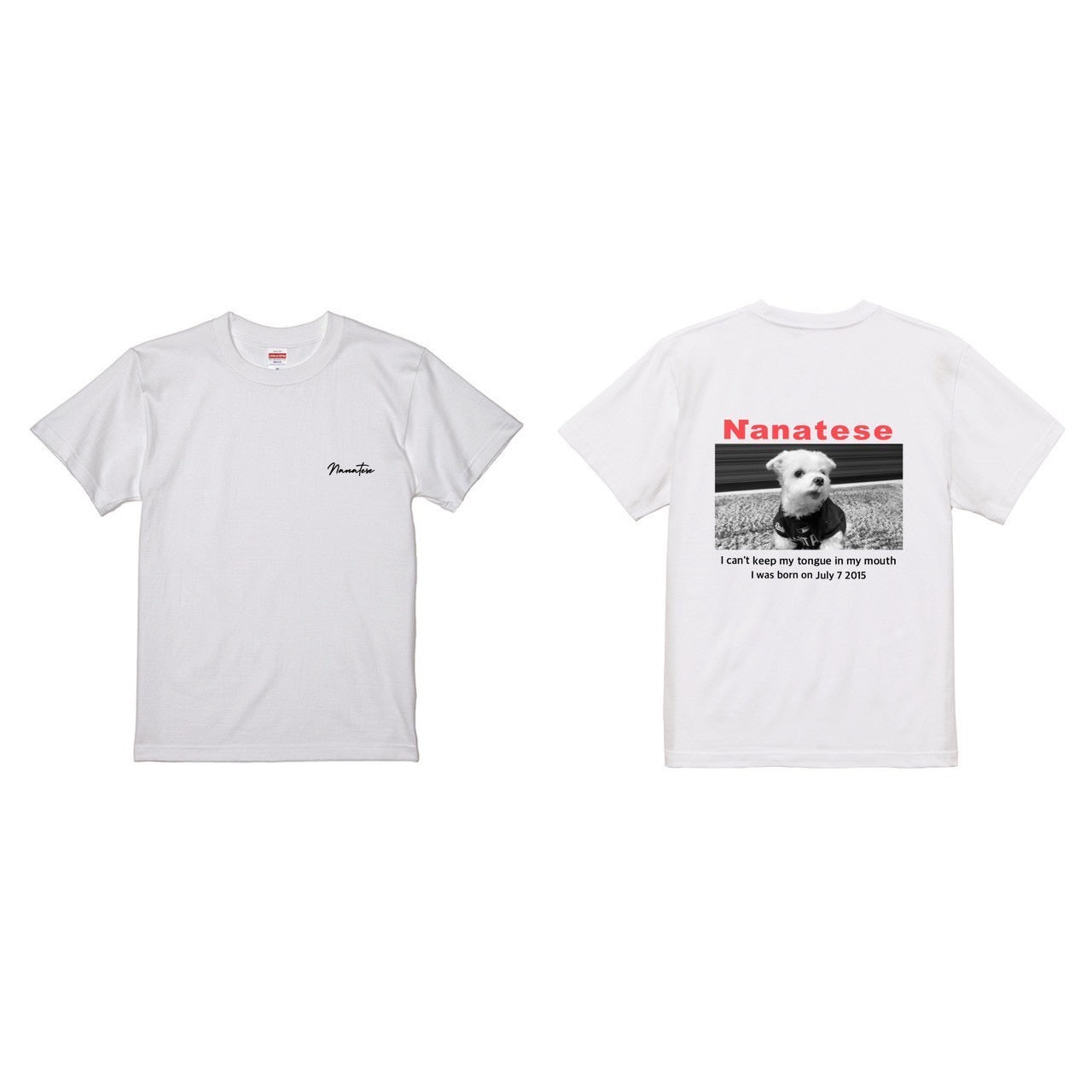 Nanatese TシャツB(モノクロ)