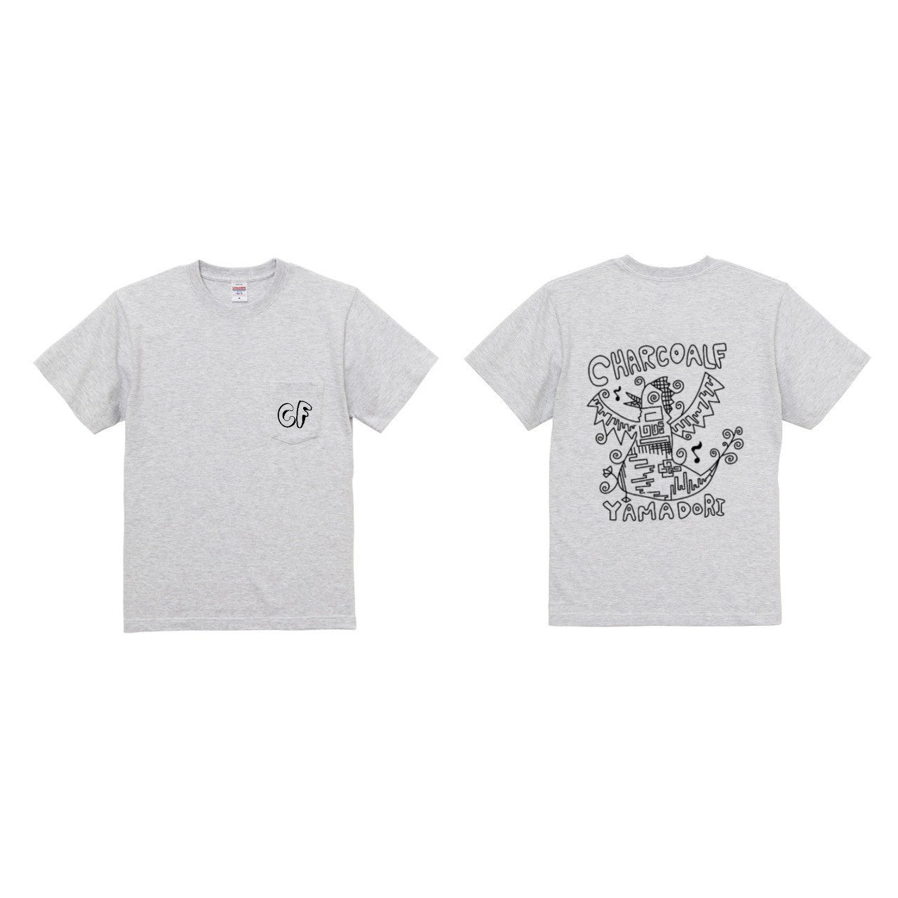チャコールF ポケットTシャツ