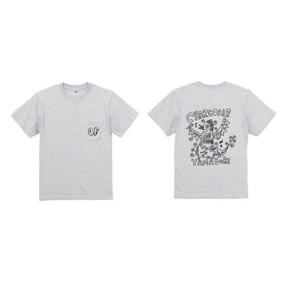 チャコールF ポケットTシャツ