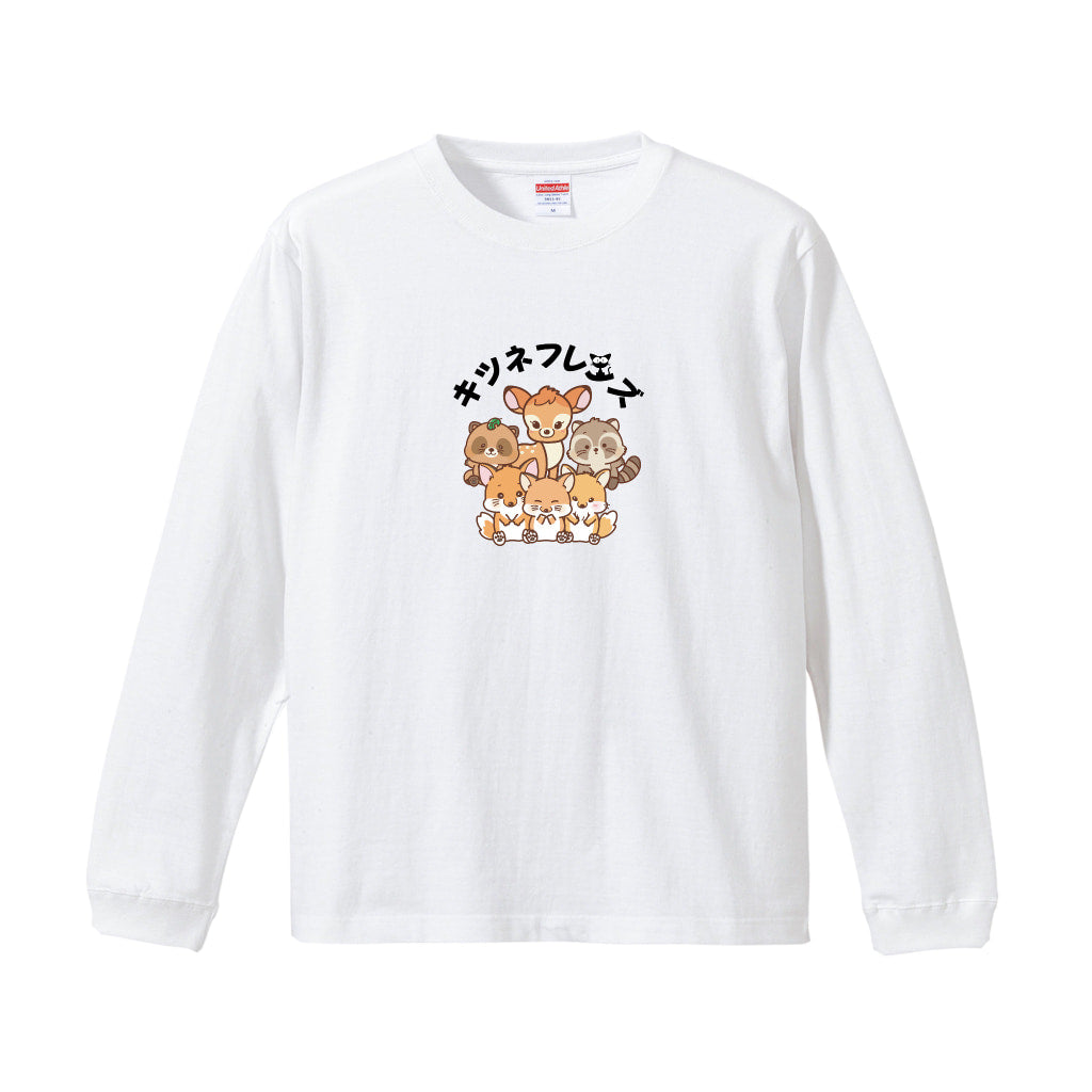 Tシャツ・カットソー RONRON [RRxNAON] FURRYDISE FRIENDS LONG SLEEVE CREAM キツネフレンズロンT – GoodsFy